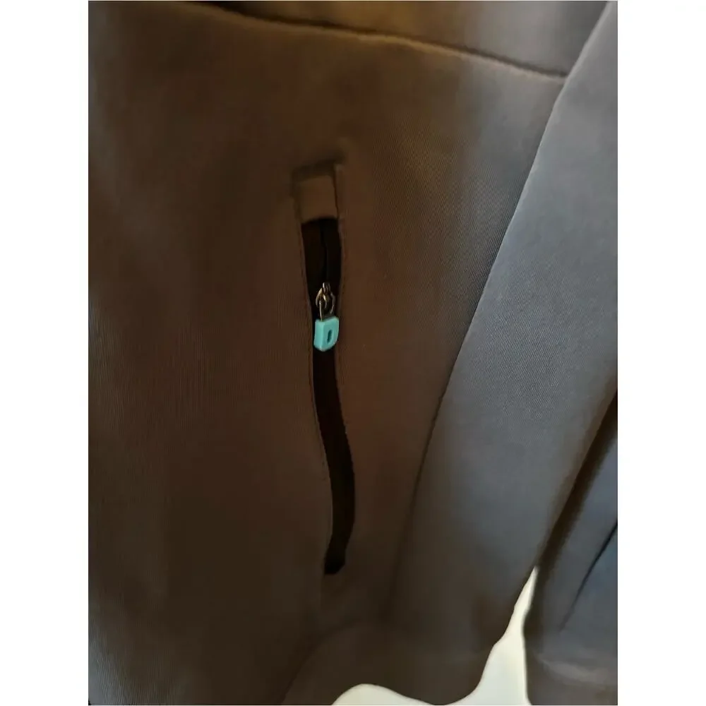 Boys 14-16 Russell Athletic Dark Gray Full-Zip Hooded Jacket with Teal Accents